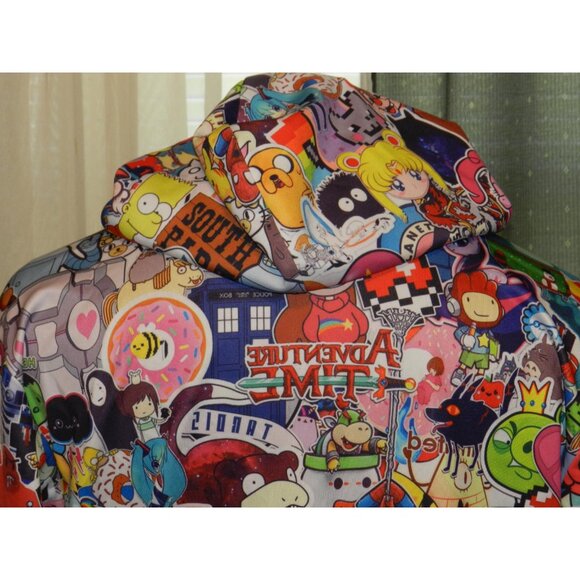 Unbranded size XL stretch blend cartoon sweatshirt hooded unisex long sleeved - Picture 5 of 5